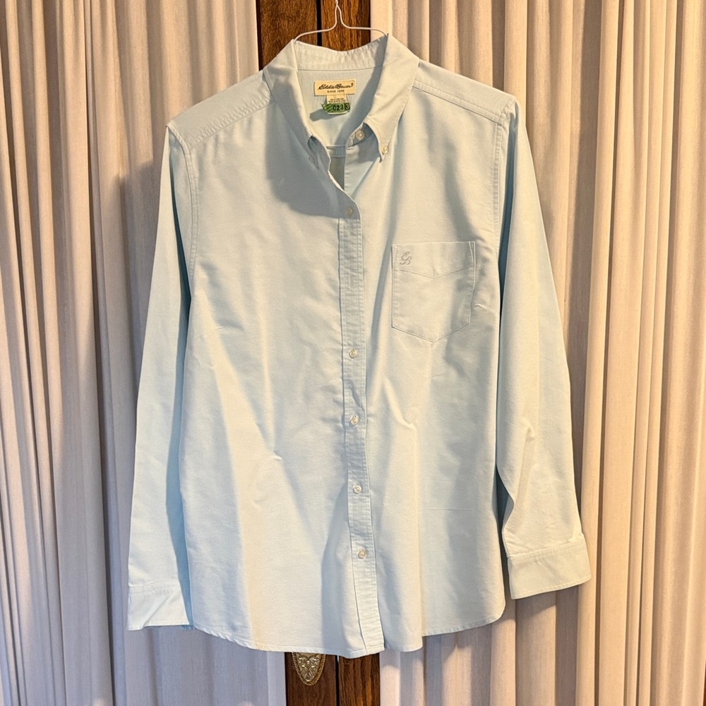 Eddie Bauer Light Aqua Oxford Button Down Shirt